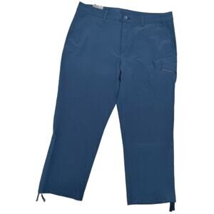 Eddie Bauer Women's Crop Pants Ripstop Blue Size 12 NWT